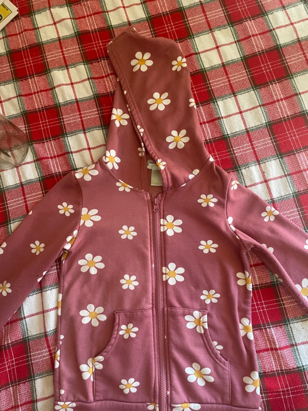 Girls' Mauve Daisy Zip-Up Hoodie Jacket - Brand Unspecified
